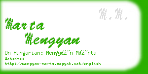 marta mengyan business card